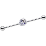 14G Iridescent Ornate Budding Tree Industrial Barbell 38mm