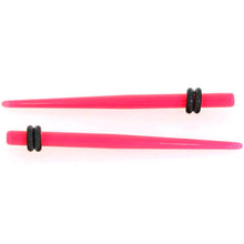 14G to 00G 18 Piece Ear Stretching Kit in Pink Acrylic Set