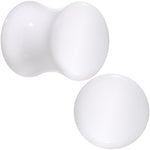 White UV Acrylic Saddle Plug Set 4mm to 25mm
