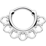 14G 5/16 Tribal Filigree Fan Septum Clicker