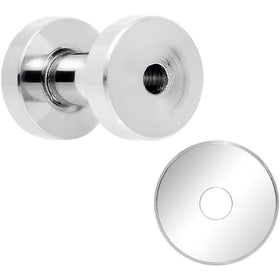 8G Stainless Steel Screw Fit Tunnel Plug Set