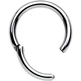 14G 3/8 Solid G23 Implant Grade Titanium Hinged Segment Ring