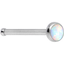 20G White Faux Opal Nose Bone Heart Closure Ring Pack Set of 3