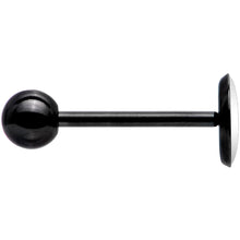 Katrina Sugar Skull with Rose Flower Black Barbell Tongue Ring