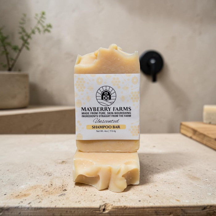 Unscented Shampoo Bar with Goat Milk, Honey & Tallow