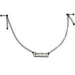 Custom Black Glow Name Nipple Chain Created with Crystals