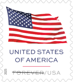 2025 U.S. Flag Forever postage stamps coil of 100 — official USPS issue artwork