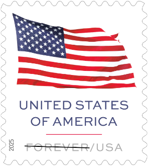 2025 U.S. Flag Forever postage stamps coil of 100 — official USPS issue artwork