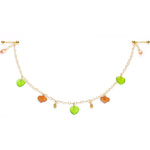 Handcrafted Gold Tone Anodized Leaves of Fall Nipple Chain