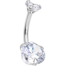 Clear Gem Sparkle Butterfly Dangle Belly Ring