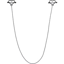 Black Anodized Heart to Heart Dangle Nipple Chain