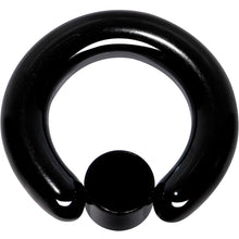 4G 9/16 White Faux Opal 7mm Disc Black IP BCR Captive Ring