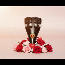 Rozanna's Love Song Bejeweled Violin Tailpiece | Heart Crystal Design