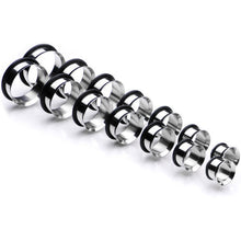 1/2 inch to 1 inch Seven Piece Steel Ear Stretching Tunnel Kit Set of 2