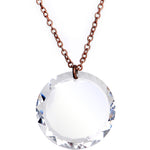 Clear Halo Copper Chain Necklace Created with Crystals