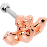16G 1/4 Rose Gold Tone Sacred Heart Tragus Cartilage Earring