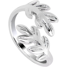 Rhodium Plated Budding Leaves Toe Ring