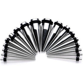 9 Piece Ear Stretching Kit in Stainless Steel Set of 2