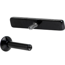 1/4 12mm Black IP Rectangle Internal Thread Daith Cartilage Tragus