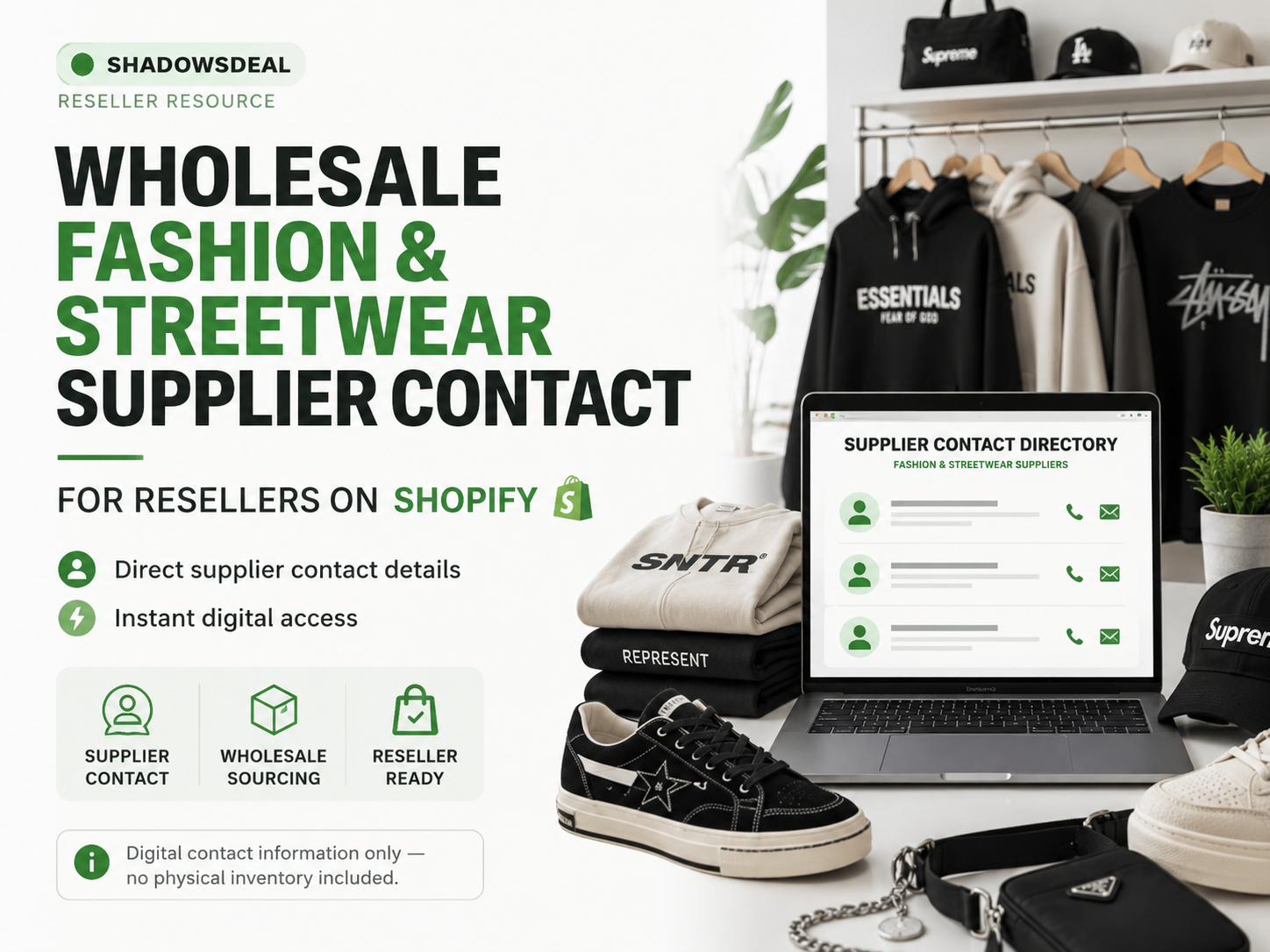 Wholesale Fashion and Streetwear Supplier Contact digital product cover