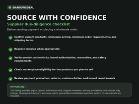 Supplier due diligence checklist for resellers using the Wholesale Supplier Contact Directory