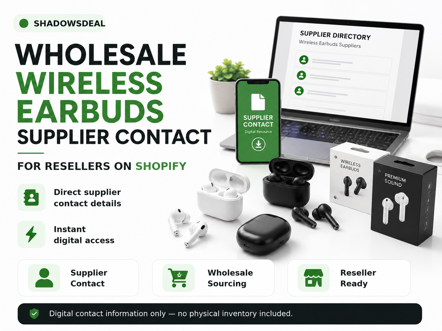 Wholesale Wireless Earbuds Supplier Contact digital product cover