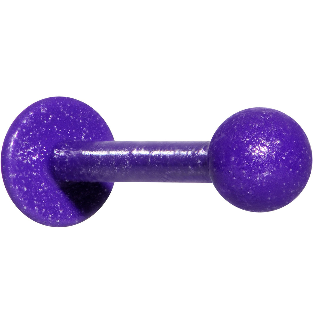 16G 3/8 Purple Glow In The Dark Effect Labret Monroe