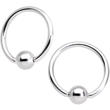 16G Clear CZ Gem Flower Horseshoe BCR Captive Ring Set of 4