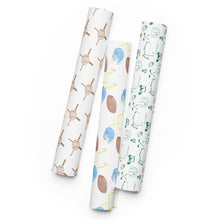 Sports Star Watercolor Gift Wrap Set