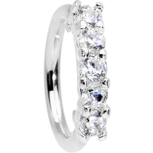 16G 5/16 Clear CZ Quintet Seamless Circular Ring
