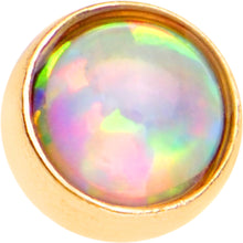 1/4 Synthetic Opal Gold Internal Thread Daith Cartilage Tragus