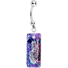 Vitrail Druzy Belly Ring Created with Crystals