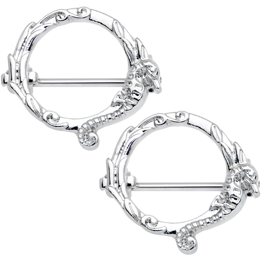 9/16 Frolicking Seahorse Nipple Shield Set