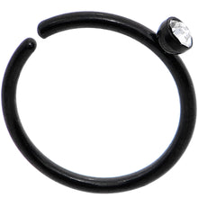 20G 5/16 Clear Gem Black IP Seamless Circular Ring