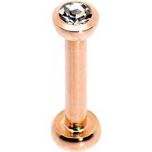 Clear 2mm Gem Rose Gold Tone Internally Threaded Cartilage Earring