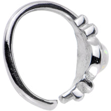 18G 5/16 White Synthetic Opal Seamless Circular Ring