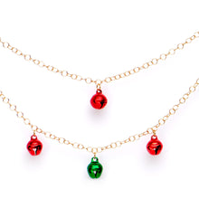 Handcrafted Gold Tone Anodized Christmas Bells Dangle Nipple Chain
