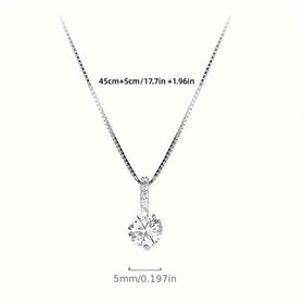Zirconia Water Drop Pendant Clavicle Chain Necklace