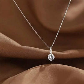 Zirconia Water Drop Pendant Clavicle Chain Necklace