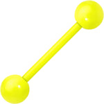 14G 5/8 Yellow Acrylic Over Steel Tongue Ring
