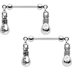 Handcrafted Money Bags Dangle Barbell Nipple Ring Set