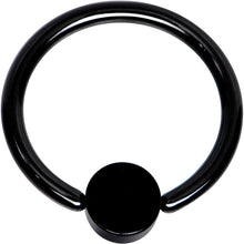 16G 3/8 Clear Gem 4mm Disc Black IP BCR Captive Ring