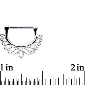 14G 9/16 Leaves of the Lotus Flower Nipple Clicker Set
